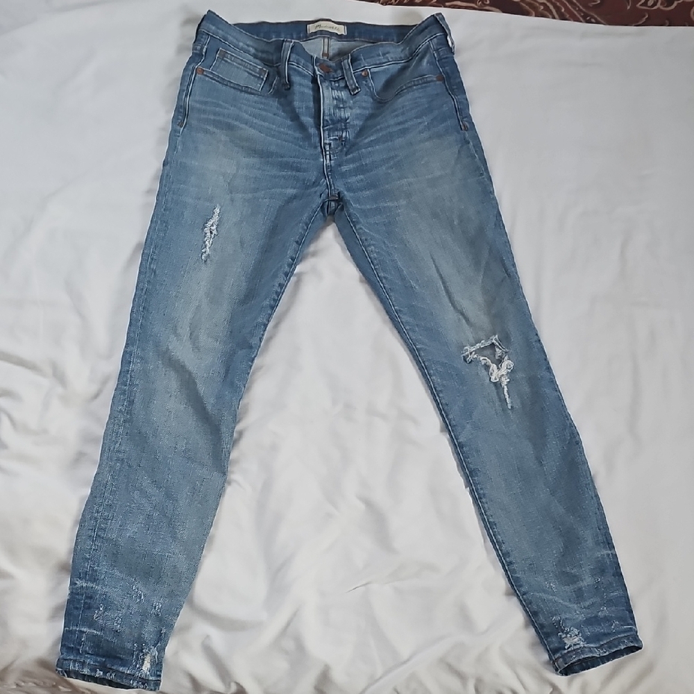 Madewell Blue Distressed Jeans